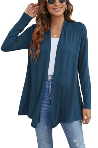 Image of Ladlop Women's Lightweight Open Front Cardigans Long Sleeve Casual Soft Drape Fall Cardigan