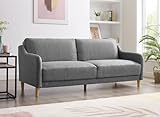Tissu DecoInParis Canapé clic clac 3 Places en Tissu Gris foncé Marlon