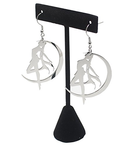 Sailor Moon Tsukino Usagi Kawaii Earrings Stainless Steel (Silver)