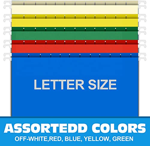 Hanging File Folders, Herkka 30 Pack Letter Size Reinforced Hanging Folders, Designed For Bulky Files, Medical Charts, Assorted Colors #TOP4