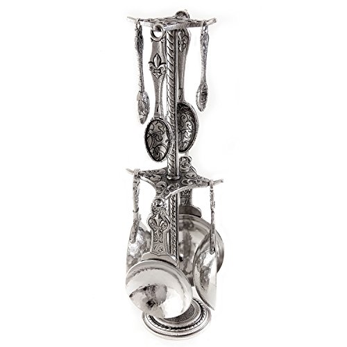 Crosby & Taylor Fleur de Lys Pewter Measuring Cups and Spoons Pewter Superpost Set