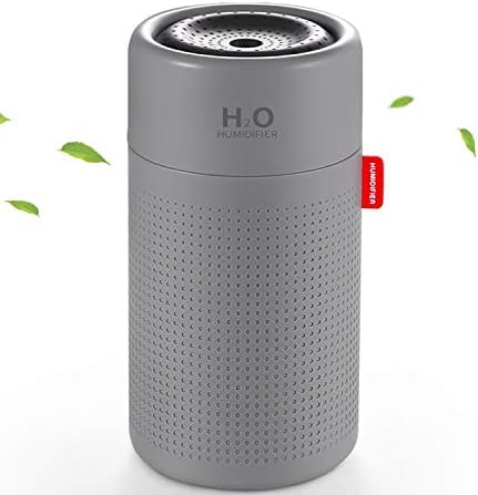 Zonsk Small Humidifier for Bedroom, Personal Ultrasonic Humidifier 0.75L/0.2Gallon Up to 28Hour, Top Fill, Whiper Quiet, Waterless Auto-Off, Portable Cordless (Gray)