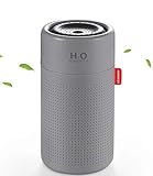Zonsk Small Humidifier for Bedroom, Personal Ultrasonic Humidifier 0.75L/0.2Gallon Up to 28Hour, Top Fill, Whiper Quiet, Waterless Auto-Off, Portable Cordless (Gray)