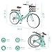 BGGFNZ Foldable Beach Cruiser Bike for Women, 24/26 Inch Bikes for Women, 7 Speed Commute Bike with Basket Adult Womens Bicycles Folding Cruiser Bikes, City Commuting's Bicycle, Dual V-Brake