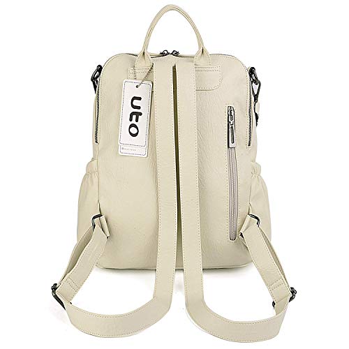 Image of UTO Women Backpack Purse Leather Vegan Ladies Fashion Designer Rucksack Convertible Travel Shoulder Bag with Tassel