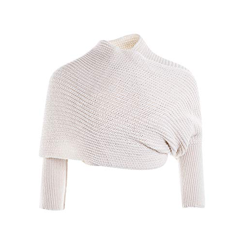 Women Autumn Winter Scarf Wrap Sweater Multi-Use Knitted wrap scarf with sleeves