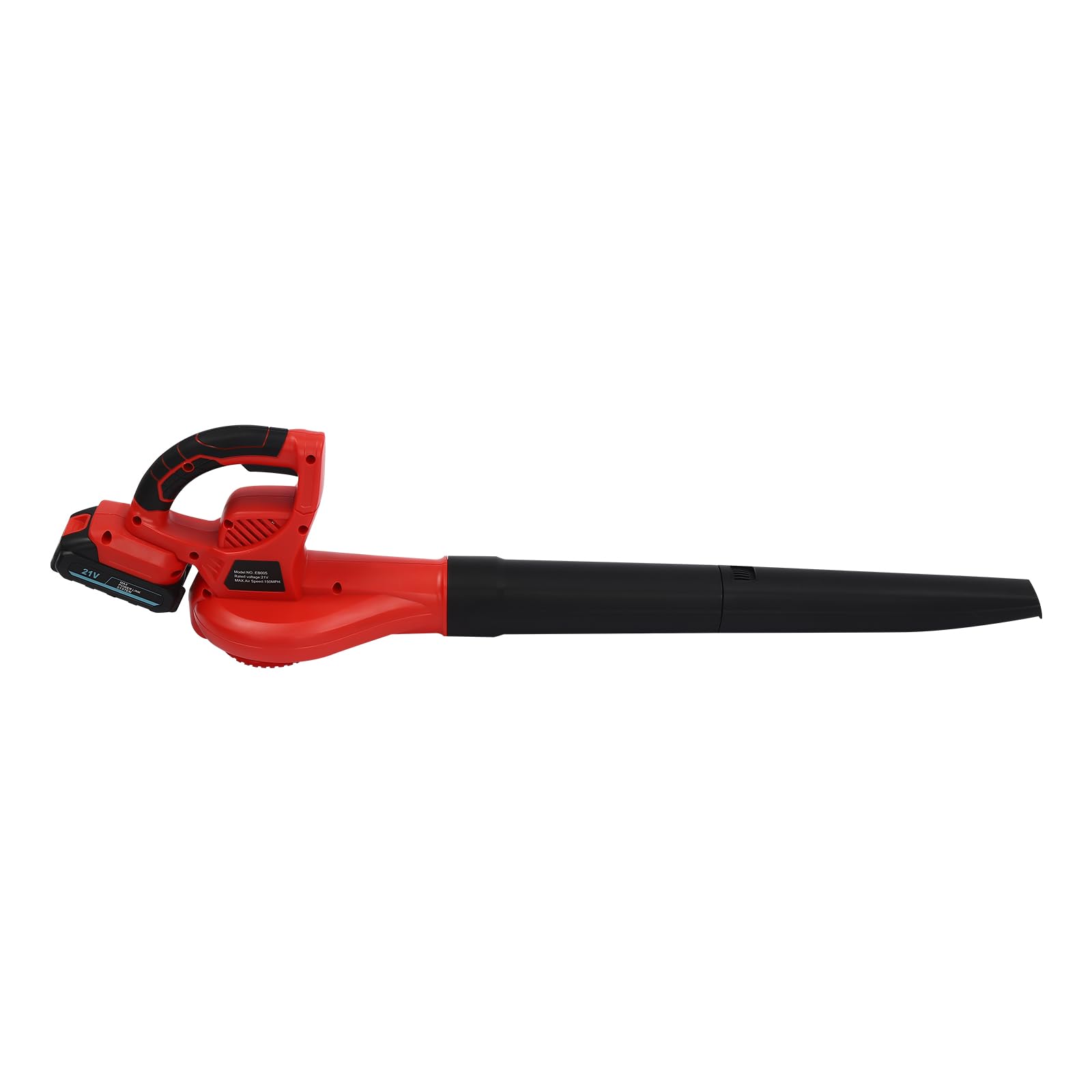 Mulcort Soffiatore per foglie elettrico senza fili da 20 V Controllo a 2 velocità 60 MPH/130 MPH Spazzatrice portatile portatile con tubi di prolunga Caricabatterie rapido per cantiere di grondaia