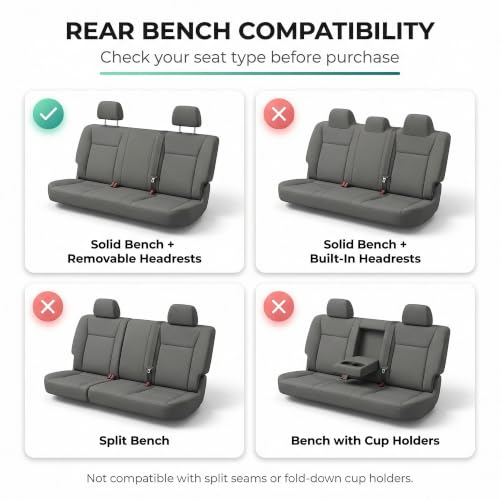 FH Group Car Seat Cover Rear Seat Cover for Back Seat Cloth - Universal Fit for Cars with Solid Bench, Pink Car Seat Protector for Dogs and Kids, Car Interior Accessories for SUV, Sedan and Van by FH Group - Used condition - Image 2