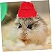 Abaodam 1set Mini Knitted Pet Hats Bow Ties for Christmas Comfortable Safe for Small Animals for Holiday Photos Parties
