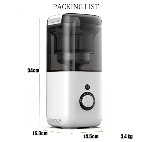 Fresatrice di riso da 300w, separatore automatico del crusca di riso con misurino, capacità di 480ml, 7 ingranaggi per la fresatura di precisione, produzione rapida di riso di 3 minuti per la casa, az