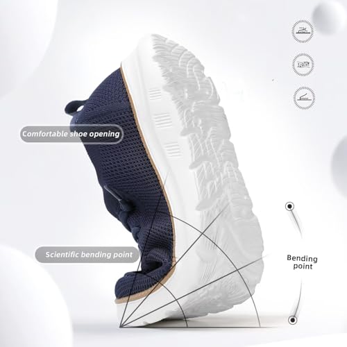 Image of Mens Boat Loafers Slip-on Casual Mesh Walking Shoes Business Oxfords Sneakers Work Lightweight Comfortable Soft Sole