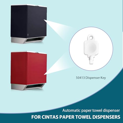 Image of Toilet Paper Dispenser Key Replacement for 50413 Cintas /Georgia Pacific、58050 /59009 Jumbo Roll Bath Tissue、54050 Vista Center-Pull Towel Dispenser(2PCS)