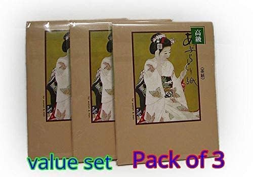 3 x japanese premium oil blotting paper 200 sheets b large 10cm x7cm