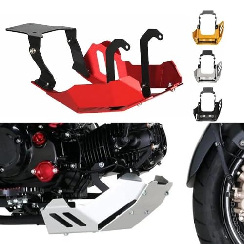 Schutzplatte Motor-Schmutzschutz, kompatibel mit MONKEY 125 2022-2023 GROM 125 JC92 Alle Baujahre, DAX 125 ST125 2022-2024, Motorrad Motor Schutz Abdeckung Basis Chassis Schutz Skid Platte (Schwarz)
