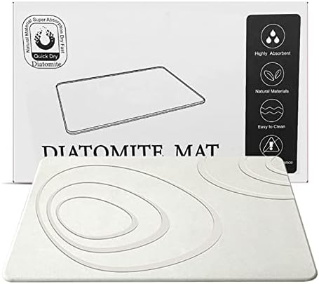 PXHADSMIER Stone Bath Mat for Bathroom,Diatomite Bath Stone Mat Super Absorbent Quick Drying，Non-Slip Stone Bath Mat for Bathroom Shower，Super Absorbent Shower Sone Mat for Bathroom Kitchen.