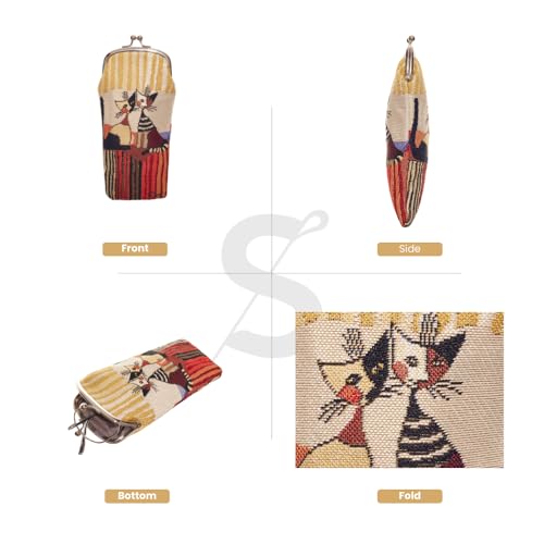 Image of Signare Tapestry Glasses Case for Women Eyeglass Case with Fashion Pattern Design