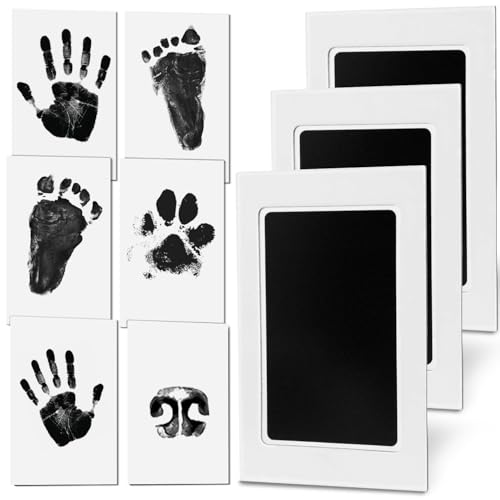 SenseYo 3 Pack Inkless Hand and Footprint Kit, Dog Paw Nose Print Kit Suitable for Babies and Pets