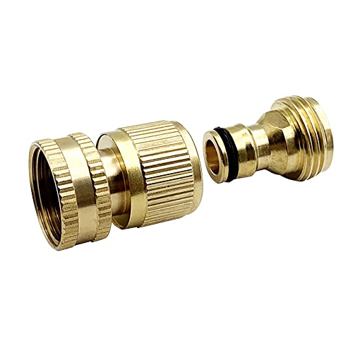 Quick Connect Garden Hose Fittings [3 Pack] Solid Brass - View #4