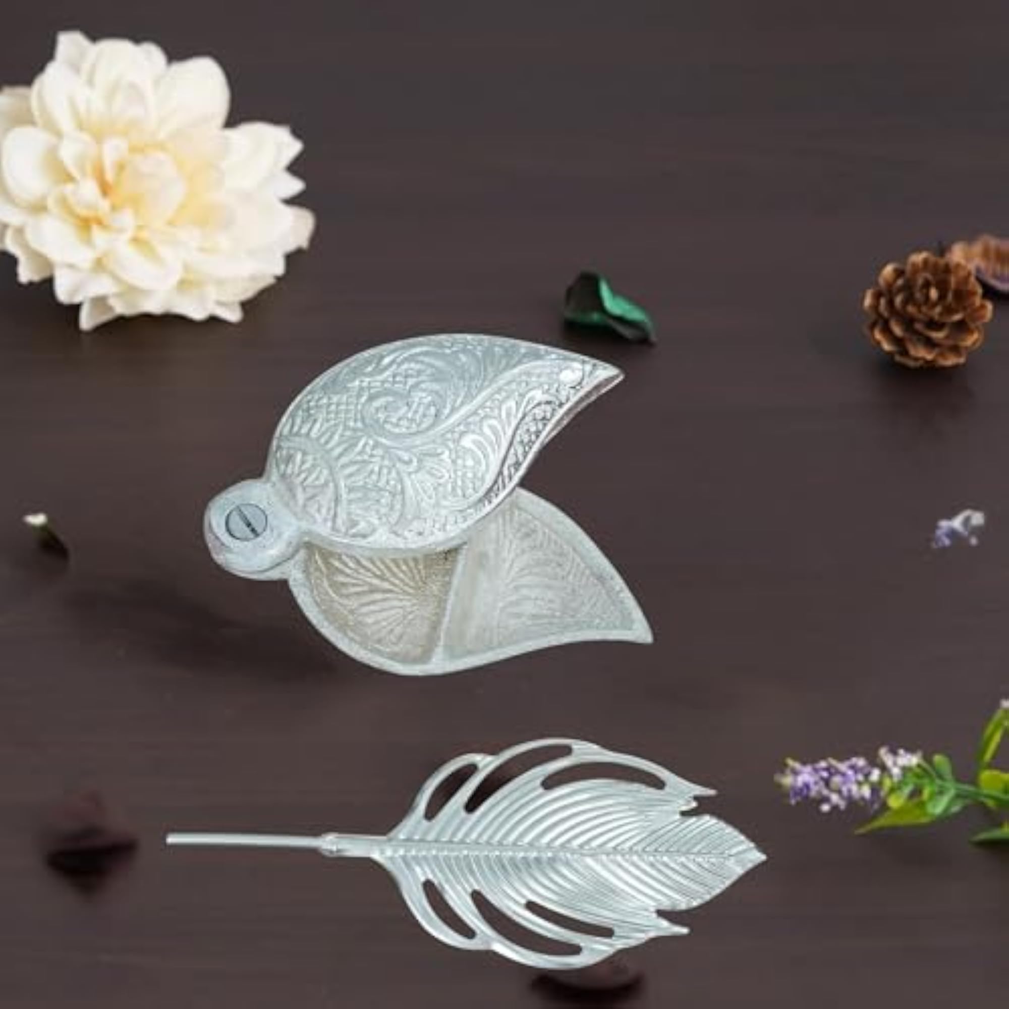 German Silver Corporate Gifting Kumkum Puja Box, Premium Gift