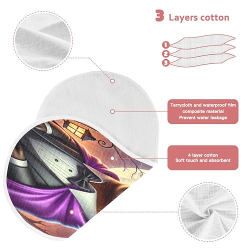 Capybara Halloween Bats Baby Burp Cloths Muslin Soft Burp Cloth Rags Cotton Burp Clothes Absorbent for Girl Unisex Boy Newborn 1 Pack 22x11 Inches3