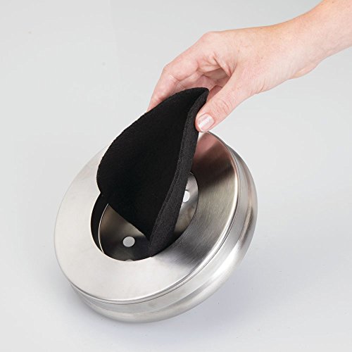 iDesign Basic compacte compostbak met koolstoffilter voor de keuken, draagbare compostemmer voor etensresten van roestvrij staal, zilverkleurig, 17,78 x 17,78 x 21,59 cm - Image 6