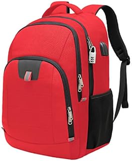 Della Gao Travel Laptop Backpack, Business Anti Theft Large Travel Backpack with USB Charging Slit, Water Resistant College School Computer Bag Gifts for Men & Women Fits 18.4 Inch Notebook, Black