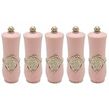 Buorsa 10 Pack Plastic Pink Empty DIY Lip Balm Tube Lipstick Chapstick Container Cosmetic Holder