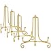 LIONWEI LIONWELI 4 Inch Gold Iron Plate Stand Holder Easel Display Stand for Plate?Picture?Photo and More,4 pcs.