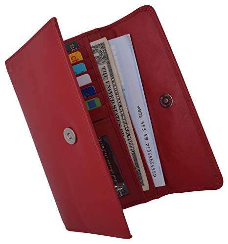 SWISS MARSHAL Ladies RFID Blocking Genuine Leather Long Clutch Credit Card ID Wallet2