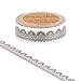 Produktbild Simplydeko Washi Tape | Masking Tape Vintage & Retro | Wundervolles Washitape Bastel-Klebeband aus Reispapier | Deko-Tape | Motiv-Klebeband | Nostalgie Spitze Grau
