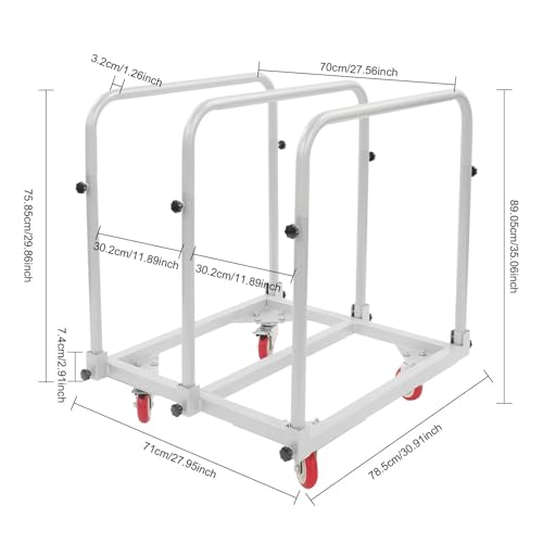 Carretilla industrial de acero 1400 lbs 31 x 28 x 35 pulgadas miniatura 3