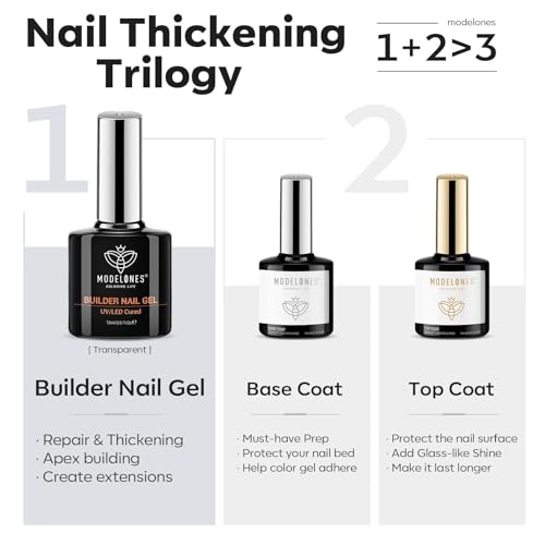 Modelones Builder Nail Gel With Gel Top And Base Coat thumb #1