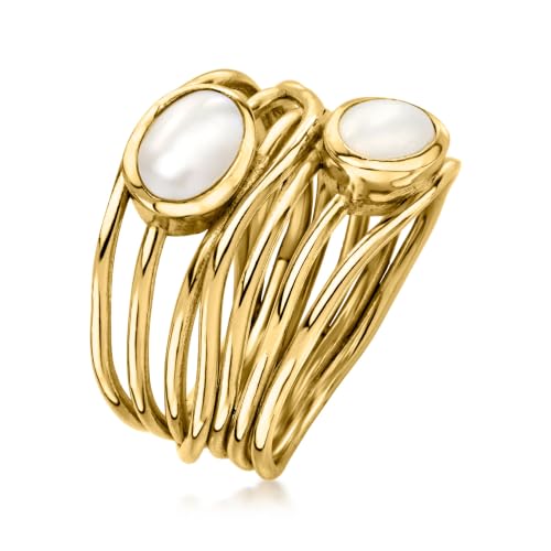 Image of Ross-Simons Gemstone Highway Ring in 18kt Gold Over Sterling