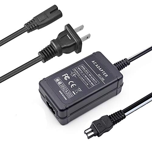 TKDY AC-L200 AC Power Adapter Charger kit for Sony Handycam DCR-SX40 DCR-SX45 DCR-SX63 DCR-SX65 DCR-SX85 DCR-DVD105 DVD108 DVD610 DCR-SR46 DCR-SR47 DCR-SR62 DCR-SR68 HDR-XR500 HDR-CX675 Camcorder.