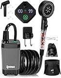 IPOW Ducha portátil de camping con pantalla LED, baño de mascotas