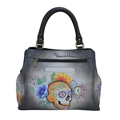 Image of Anuschka Women's Leather Satchel - Hand-Painted Genuine Leather Handbag with Detachable Strap for Everyday Use - 690, Satchel