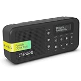 Pure Elan Move Tragbares Digitalradio DAB+ & FM mit Bluetooth 5.3, Ultra‑kompaktes Taschenradio mit Akku bis 16 Std, portables Radio mit Kopfhöreranschluss & LCD‑Display – Schwarz