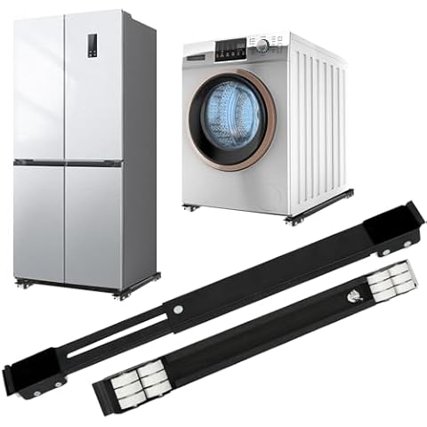Lemtrflo Extendable Appliance Rollers for Washer and Dryer,Mobile Washing Machine Base, Wheels for Appliances Sliders,Heavy Duty Appliance Dolly,Appliance Mover for Refrigerators,Washing Machines Cover