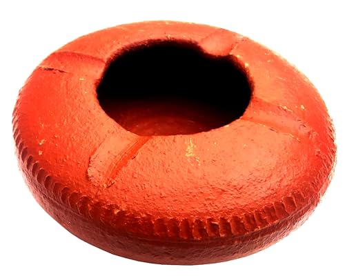 Image of Handcrafted Classic Earthen /Terracotta Creative Tabletop /Desktop Ornament Ash Tray /Ash Holder For Cigarette /Cigar Smoking For Home /Car /Balcony /Office /Bar For Gift Occasions (1)