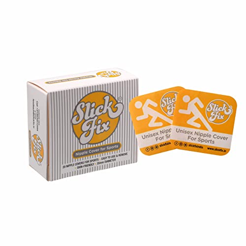 Slickfix sports nipple covers for men's anti-chafing for runners,...