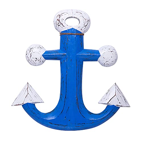 Orient Express - Ancla de madera, decoración de pared, colgante de madera, decoración marítima, amuleto de la suerte, varios tamaños, producto hecho a mano