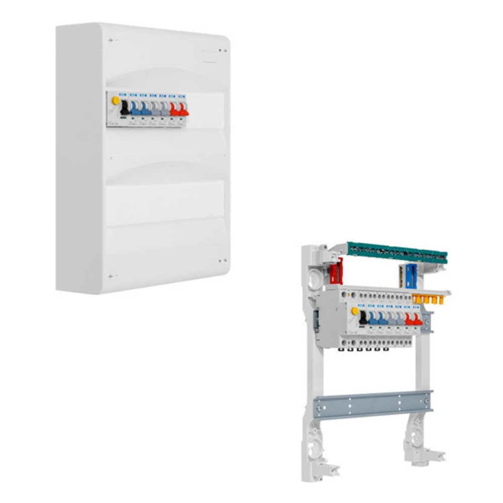 EATON - Tableau 2 rangées pré-équipé 1 inter. diff. 40A type AC + 6 disjoncteurs