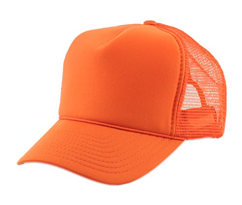 Image of NYFASHION101 Plain Mesh Trucker Hat - Breathable 6-Panel Daily Snapback Cap, Customizable Ideal for DIY Embroidery & Patches