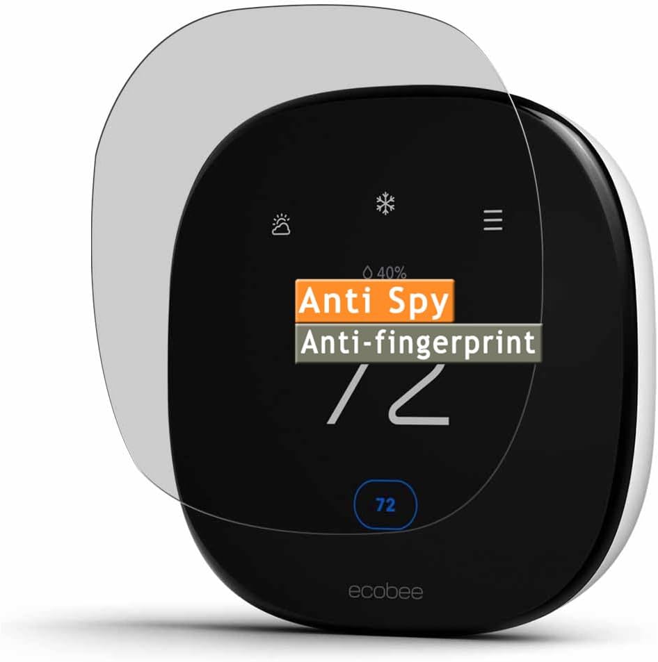 Vaxson Privacy Screen Protector, compatible with ecobee New Smart Thermostat Enhanced Anti Spy Film Protectors Sticker [ Not Tempered Glass ]