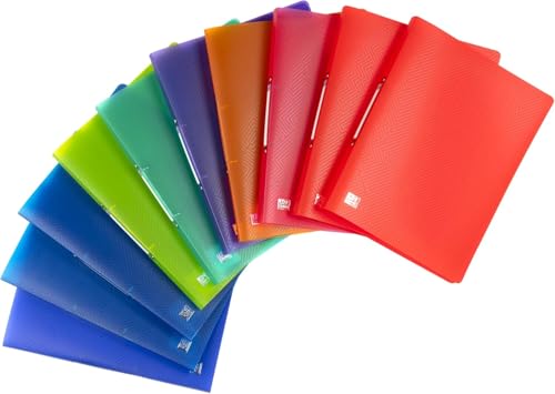 Oxford Ringbuch A4, Rückenbreite 2 cm, 2 Ringe, Kunststoff, 8 Farben, 10 Stück