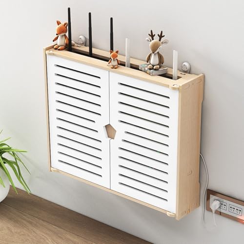 Mueble wifi de pared para ocultar cables sueltos y ordenar el router 2