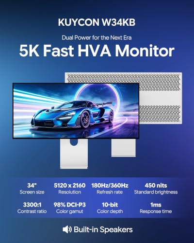 Image of W34KB 34 inch 5K Dual Mode Gaming Monitor (Honeycomb - with Stand)