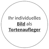 Hochwertig und ohne Zusätze Individuell Runde Bild als Tortenaufleger 20CM - Geburtstag Tortenbild Zuckerbild Tortenplatte Oblate Kuchenzuckerplatte