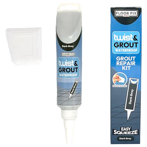Twist & Grout de Floor-Fix Pro - Joint Carrelage. Réparation Rapide pour Salle de Bain/Douche/Cuisine - Kit de Restauration Prémélangé, Durable et...