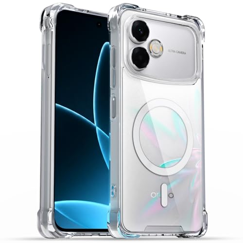 Image of Pikkme Back Cover for Oppo F33 Pro 5G Mag-Safe Shockproof PC + TPU | Protective Case Magnetic Support | Bumper Case (Transparent Mag-Safe)